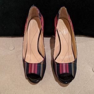 Kate Spade Tartan Silk Heels